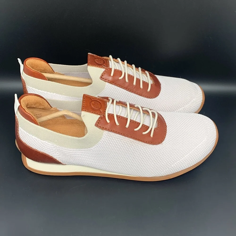 Born Barrett Soft Knit and Leather Sneakers Men's Sz 10.5‎ NWT
